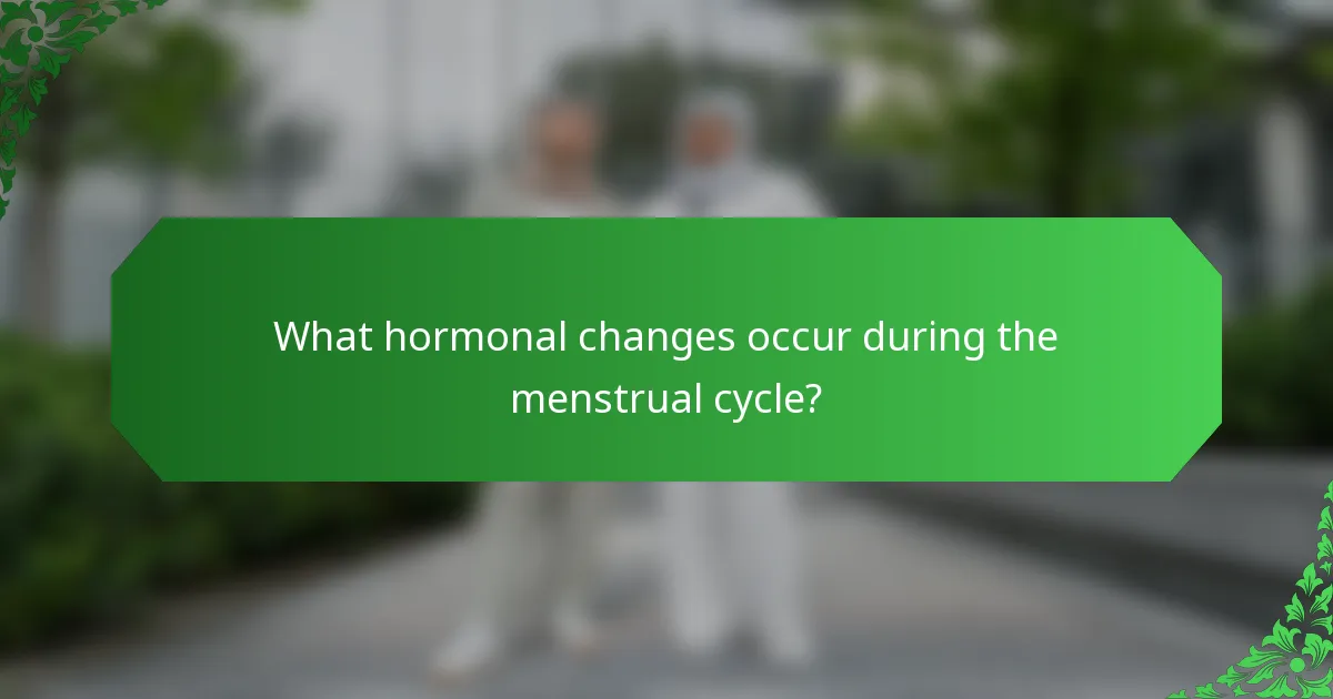 What hormonal changes occur during the menstrual cycle?